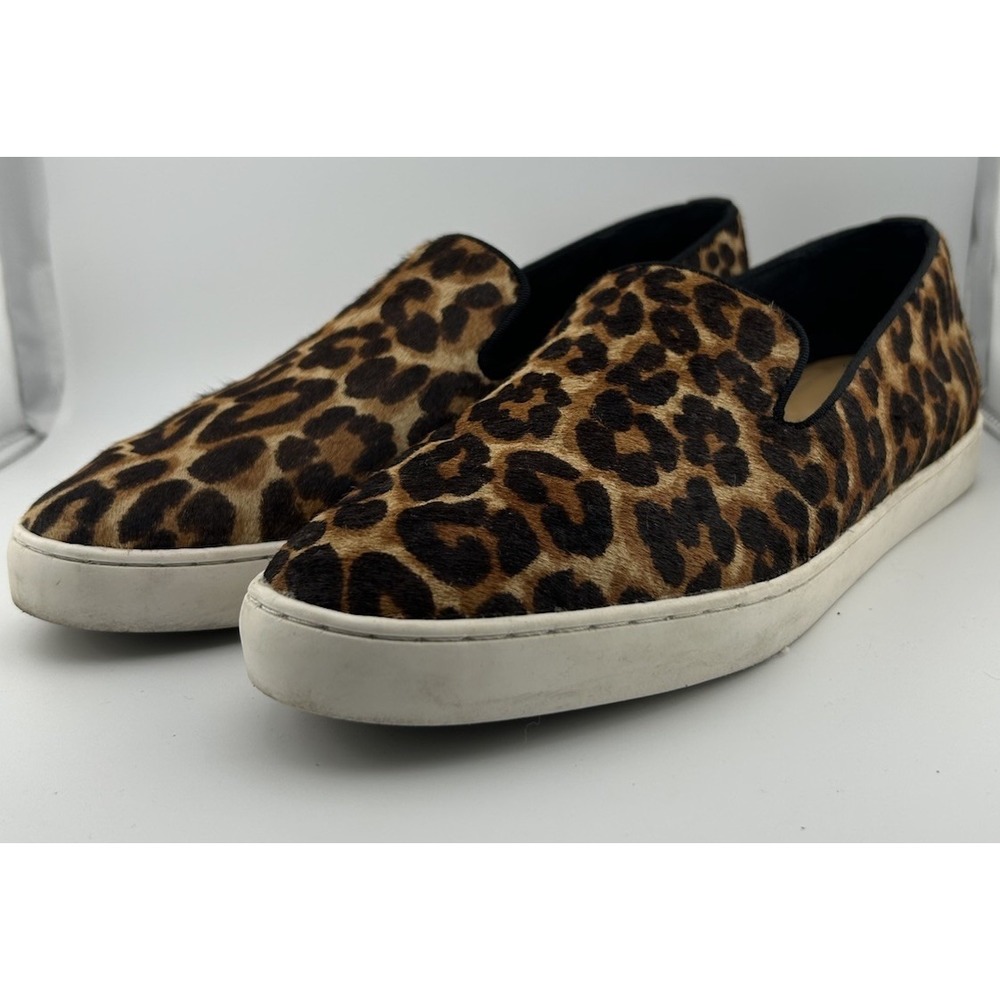 BIRDIES The Swift Women's Leopard Print Calf Hair Slip-on Sneakers Size 8.5‎